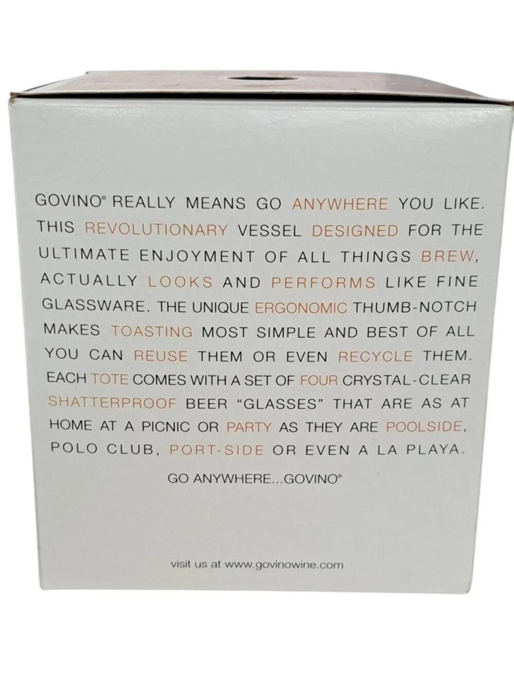 GOVINO Unbreakable Plastic Pint Beer Glasses, 16 oz, set of 4